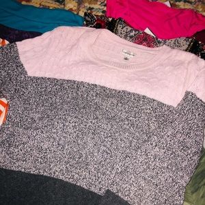 Pink and Grey Sweater